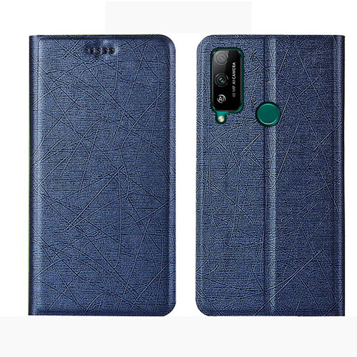Leather Case Stands Flip Cover L01 Holder for Huawei Honor Play4T Blue