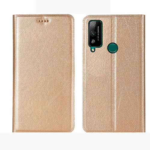 Leather Case Stands Flip Cover L01 Holder for Huawei Honor Play4T Gold