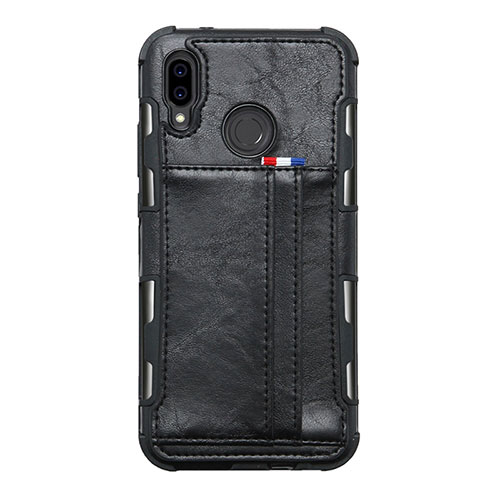 Leather Case Stands Flip Cover L01 Holder for Huawei Nova 3e Black