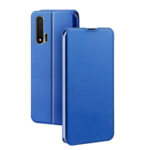 Leather Case Stands Flip Cover L01 Holder for Huawei Nova 6 Blue