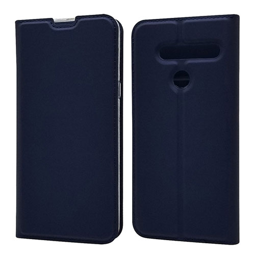 Leather Case Stands Flip Cover L01 Holder for LG G8 ThinQ Blue