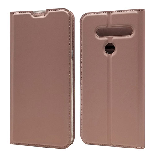 Leather Case Stands Flip Cover L01 Holder for LG G8 ThinQ Rose Gold