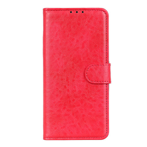 Leather Case Stands Flip Cover L01 Holder for LG K51 Red