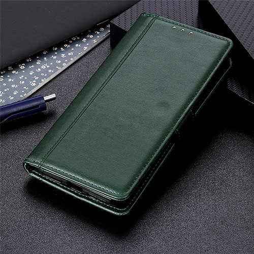 Leather Case Stands Flip Cover L01 Holder for LG K62 Green