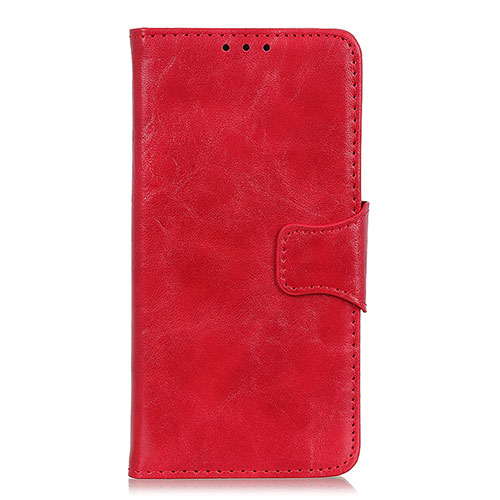 Leather Case Stands Flip Cover L01 Holder for Motorola Moto Edge Red