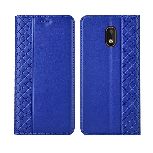 Leather Case Stands Flip Cover L01 Holder for Nokia 1.3 Blue
