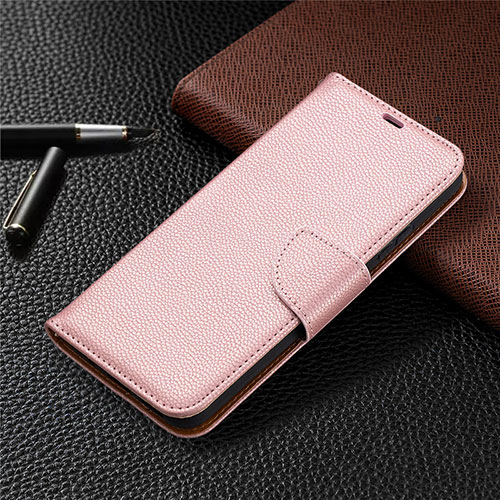 Leather Case Stands Flip Cover L01 Holder for Nokia 3.4 Rose Gold