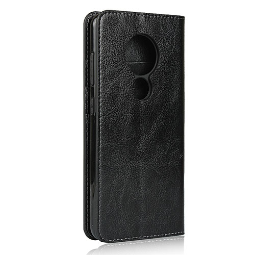 Leather Case Stands Flip Cover L01 Holder for Nokia 7.2 Black