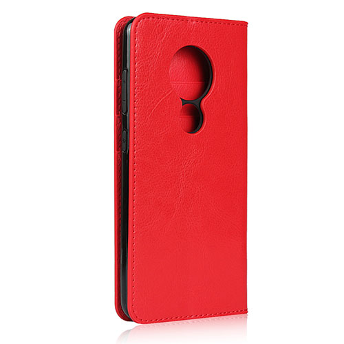 Leather Case Stands Flip Cover L01 Holder for Nokia 7.2 Red