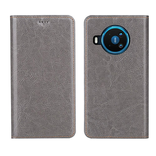 Leather Case Stands Flip Cover L01 Holder for Nokia 8.3 5G Gray