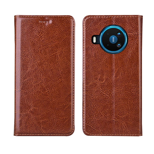 Leather Case Stands Flip Cover L01 Holder for Nokia 8.3 5G Orange