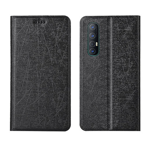 Leather Case Stands Flip Cover L01 Holder for Oppo Find X2 Neo Black