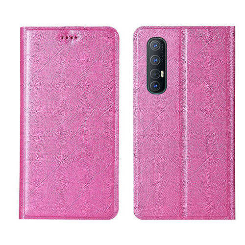 Leather Case Stands Flip Cover L01 Holder for Oppo Find X2 Neo Pink