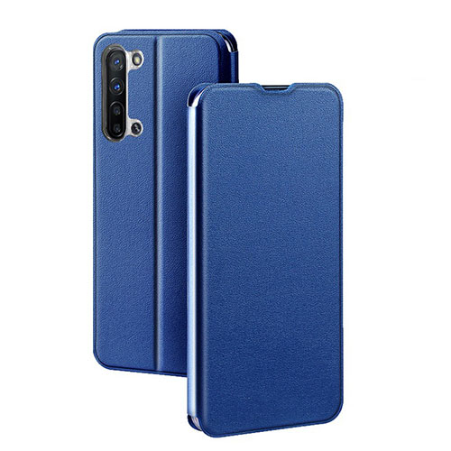 Leather Case Stands Flip Cover L01 Holder for Oppo K7 5G Blue