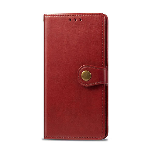 Leather Case Stands Flip Cover L01 Holder for Realme 5i Red