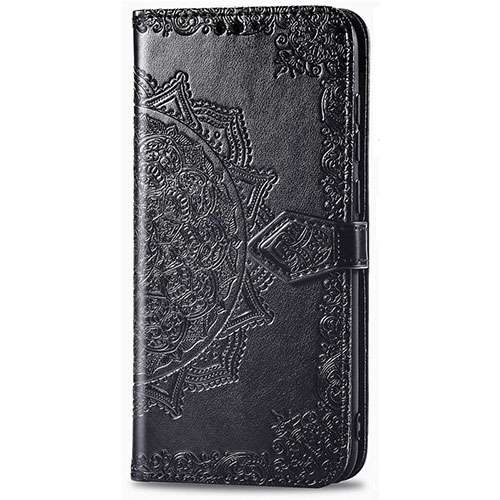 Leather Case Stands Flip Cover L01 Holder for Realme 6i Black