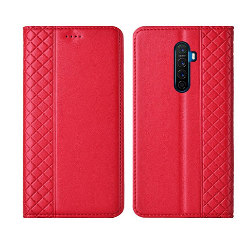 Leather Case Stands Flip Cover L01 Holder for Realme X2 Pro Red