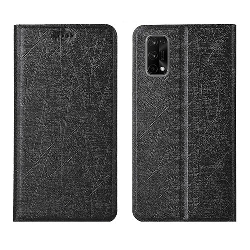 Leather Case Stands Flip Cover L01 Holder for Realme X7 Pro 5G Black