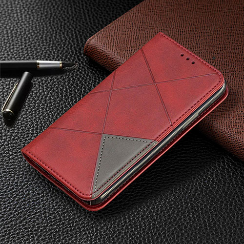 Leather Case Stands Flip Cover L01 Holder for Samsung Galaxy A31 Red