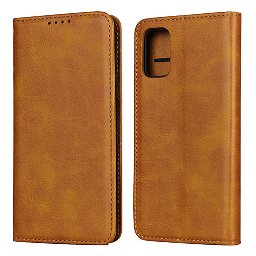 Leather Case Stands Flip Cover L01 Holder for Samsung Galaxy A41 Orange