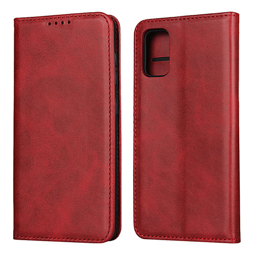 Leather Case Stands Flip Cover L01 Holder for Samsung Galaxy A41 Red