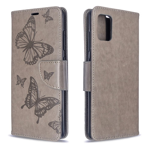 Leather Case Stands Flip Cover L01 Holder for Samsung Galaxy A51 5G Brown