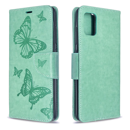 Leather Case Stands Flip Cover L01 Holder for Samsung Galaxy A51 5G Green