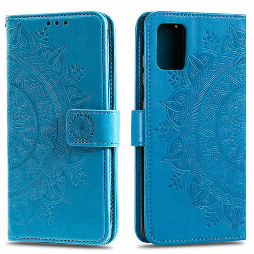Leather Case Stands Flip Cover L01 Holder for Samsung Galaxy A71 5G Sky Blue