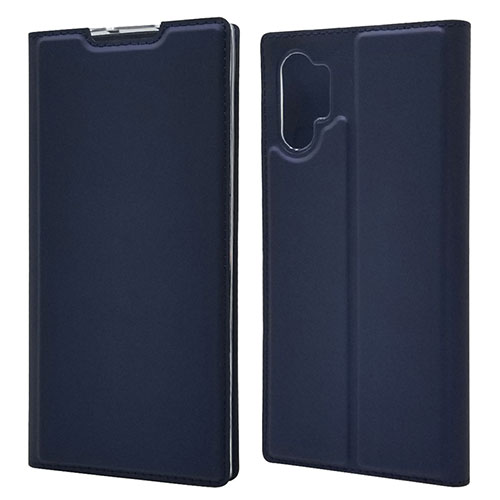 Leather Case Stands Flip Cover L01 Holder for Samsung Galaxy Note 10 Plus 5G Blue
