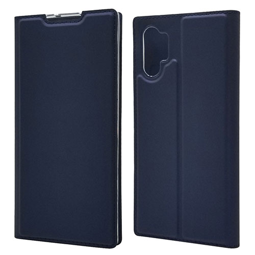 Leather Case Stands Flip Cover L01 Holder for Samsung Galaxy Note 10 Plus Blue