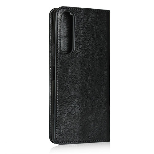 Leather Case Stands Flip Cover L01 Holder for Sony Xperia 1 II Black