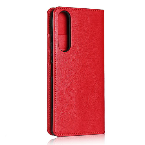 Leather Case Stands Flip Cover L01 Holder for Sony Xperia 1 II Red