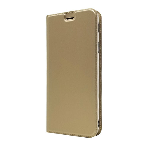 Leather Case Stands Flip Cover L01 Holder for Sony Xperia 10 Plus Gold