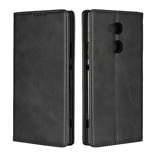 Leather Case Stands Flip Cover L01 Holder for Sony Xperia XA2 Ultra Black
