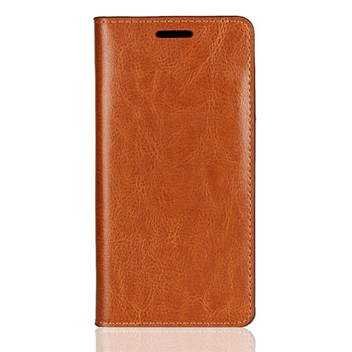 Leather Case Stands Flip Cover L01 Holder for Sony Xperia XZ2 Compact Orange