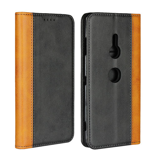 Leather Case Stands Flip Cover L01 Holder for Sony Xperia XZ3 Black