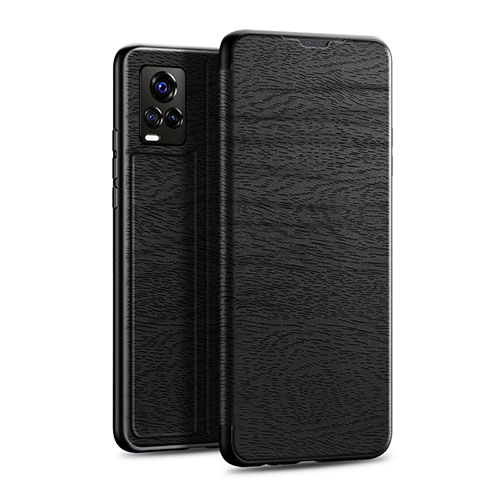 Leather Case Stands Flip Cover L01 Holder for Vivo V20 Pro 5G Black