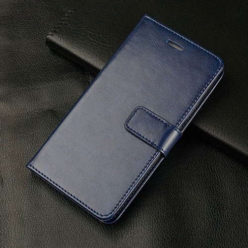 Leather Case Stands Flip Cover L01 Holder for Vivo X50 Lite Blue