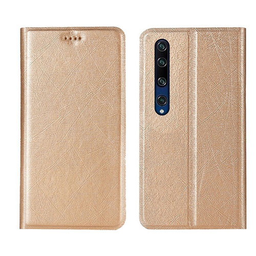 Leather Case Stands Flip Cover L01 Holder for Xiaomi Mi 10 Gold
