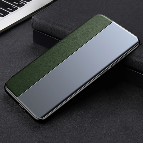 Leather Case Stands Flip Cover L01 Holder for Xiaomi Mi 11 5G Midnight Green