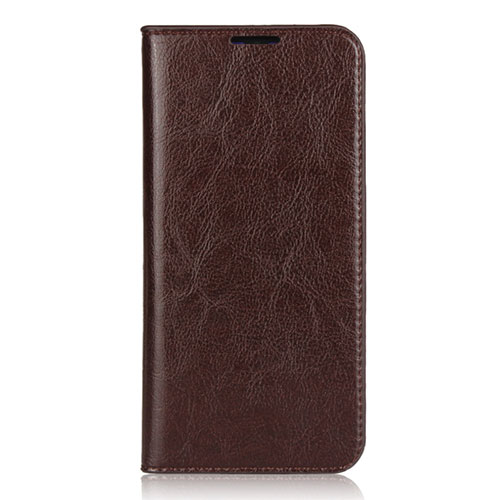 Leather Case Stands Flip Cover L01 Holder for Xiaomi Mi 9 Pro 5G Brown