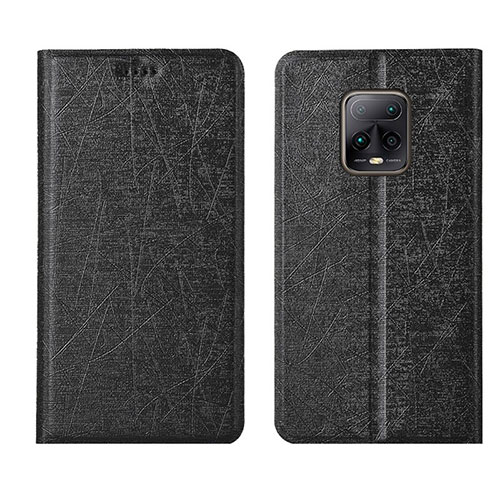 Leather Case Stands Flip Cover L01 Holder for Xiaomi Redmi 10X 5G Black