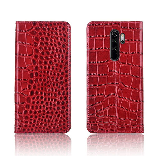 Leather Case Stands Flip Cover L01 Holder for Xiaomi Redmi Note 8 Pro Red