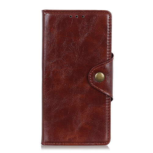 Leather Case Stands Flip Cover L01 Holder for Xiaomi Redmi Note 9 Pro Max Brown