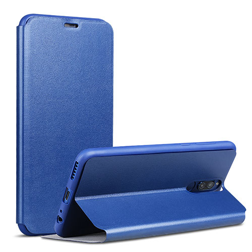 Leather Case Stands Flip Cover L02 for Huawei Maimang 6 Blue