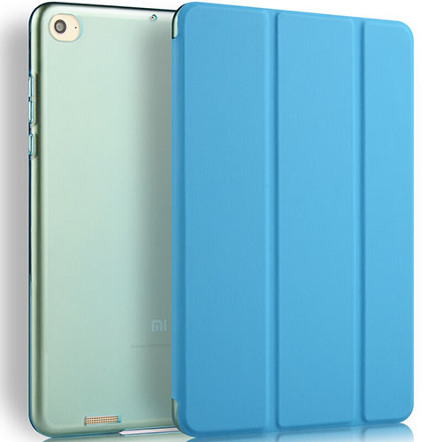 Leather Case Stands Flip Cover L02 for Xiaomi Mi Pad 3 Blue
