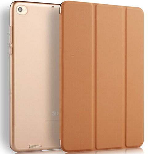 Leather Case Stands Flip Cover L02 for Xiaomi Mi Pad 3 Brown