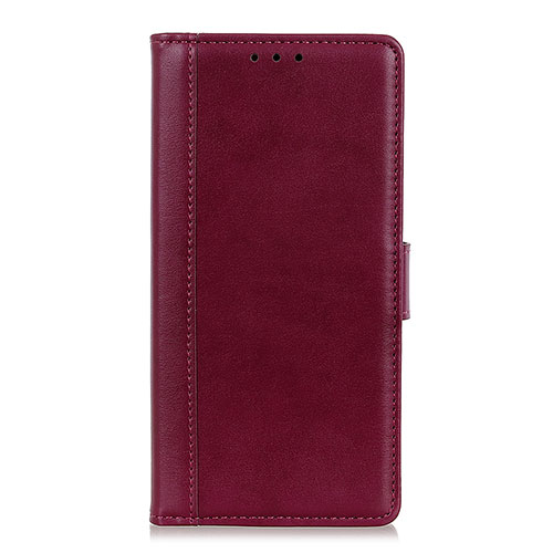 Leather Case Stands Flip Cover L02 Holder for Alcatel 1S (2019) Red