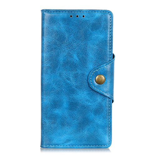 Leather Case Stands Flip Cover L02 Holder for Alcatel 3 (2019) Blue