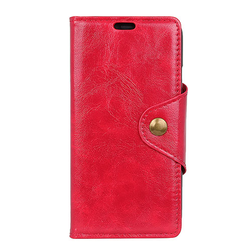 Leather Case Stands Flip Cover L02 Holder for Alcatel 3 Red